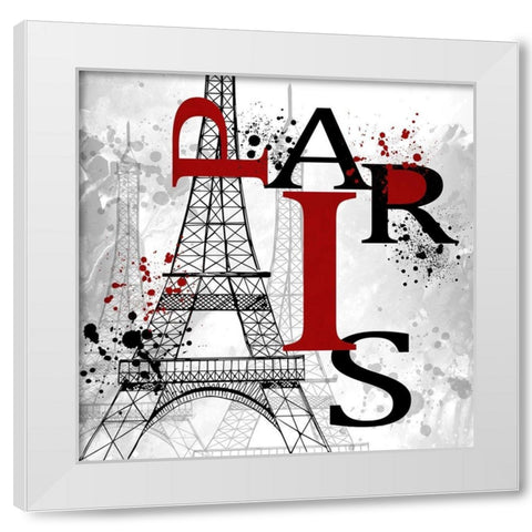 Paris White Modern Wood Framed Art Print by Allen, Kimberly