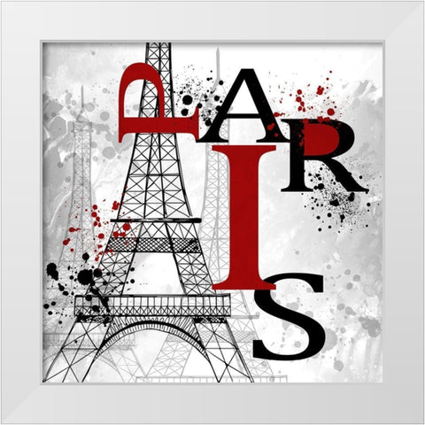 Paris White Modern Wood Framed Art Print by Allen, Kimberly
