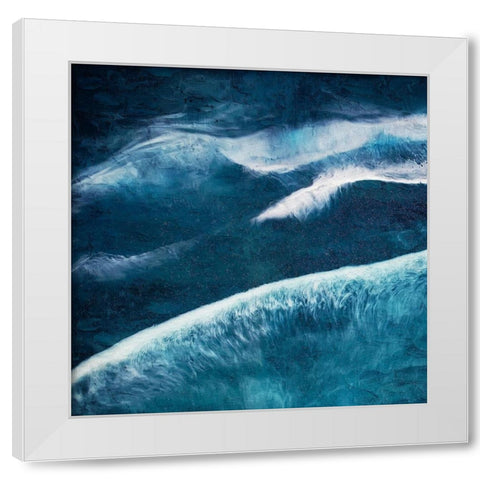 Waves 1 White Modern Wood Framed Art Print by Allen, Kimberly