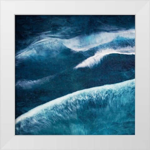 Waves 1 White Modern Wood Framed Art Print by Allen, Kimberly