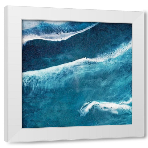 Waves 2 White Modern Wood Framed Art Print by Allen, Kimberly