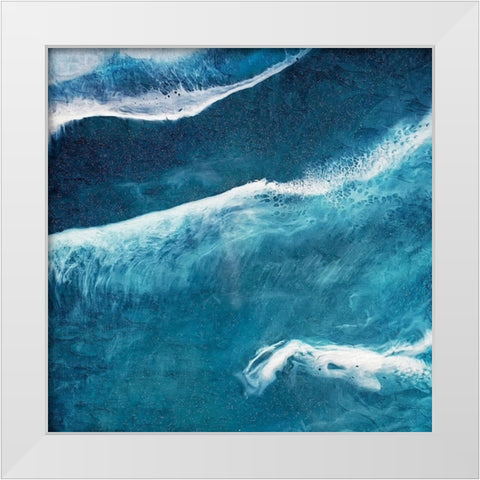 Waves 2 White Modern Wood Framed Art Print by Allen, Kimberly