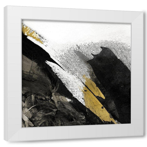 Black Strokes White Modern Wood Framed Art Print by Allen, Kimberly