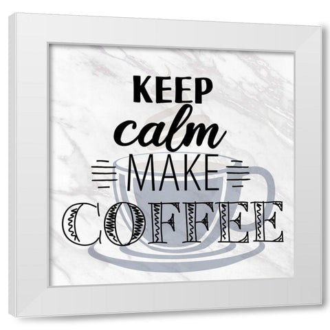 Coffee Marble 1 White Modern Wood Framed Art Print by Allen, Kimberly