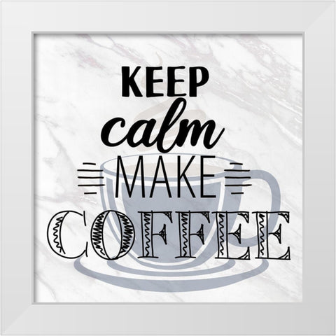 Coffee Marble 1 White Modern Wood Framed Art Print by Allen, Kimberly