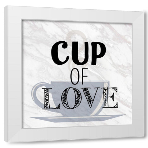 Coffee Marble 3 White Modern Wood Framed Art Print by Allen, Kimberly