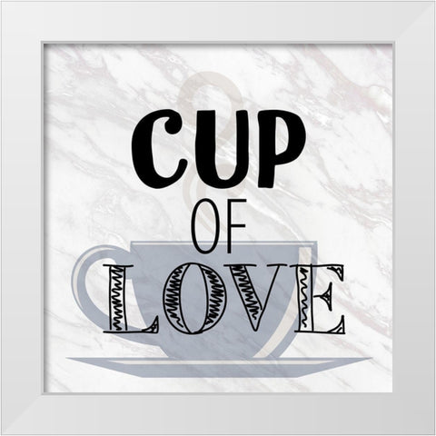 Coffee Marble 3 White Modern Wood Framed Art Print by Allen, Kimberly