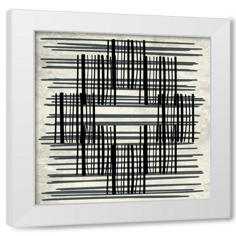 Pattern Stripe 1 White Modern Wood Framed Art Print by Allen, Kimberly