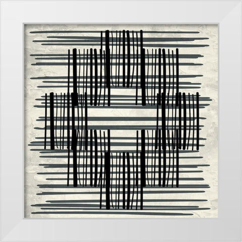 Pattern Stripe 1 White Modern Wood Framed Art Print by Allen, Kimberly
