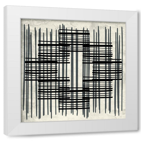 Pattern Stripe 2 White Modern Wood Framed Art Print by Allen, Kimberly