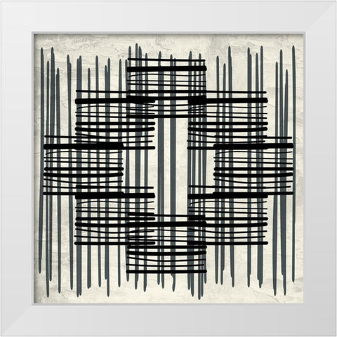 Pattern Stripe 2 White Modern Wood Framed Art Print by Allen, Kimberly