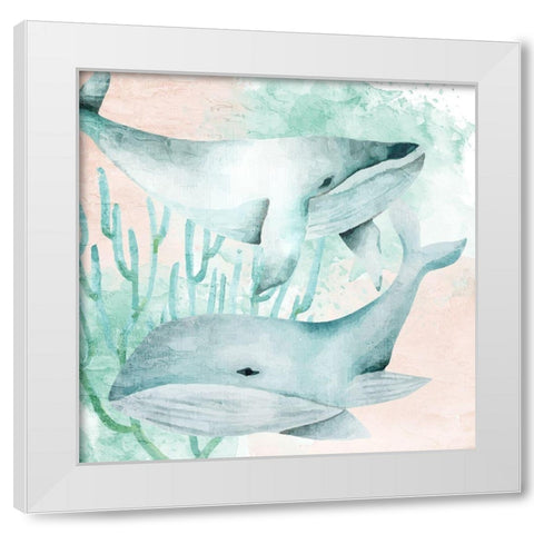 Whale Tail White Modern Wood Framed Art Print by Allen, Kimberly
