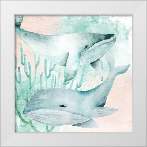 Whale Tail White Modern Wood Framed Art Print by Allen, Kimberly