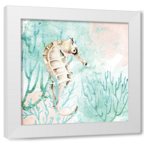 Seahorse Swim White Modern Wood Framed Art Print by Allen, Kimberly