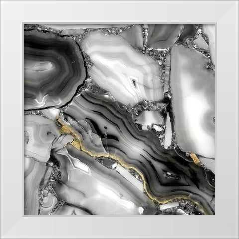 Fashion Abstract 2 White Modern Wood Framed Art Print by Allen, Kimberly