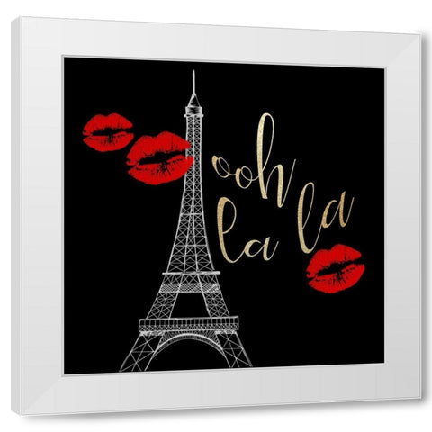 Paris Red 1 White Modern Wood Framed Art Print by Allen, Kimberly