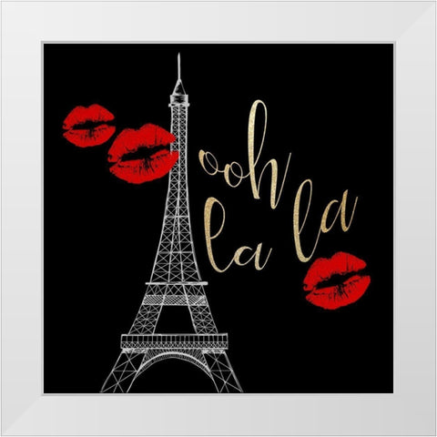 Paris Red 1 White Modern Wood Framed Art Print by Allen, Kimberly