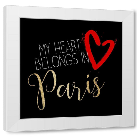 Paris Red 2 White Modern Wood Framed Art Print by Allen, Kimberly