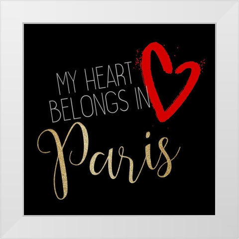 Paris Red 2 White Modern Wood Framed Art Print by Allen, Kimberly