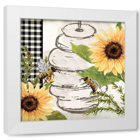 Bee Keeper 1 White Modern Wood Framed Art Print by Allen, Kimberly