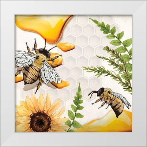 Bee Keeper 2 White Modern Wood Framed Art Print by Allen, Kimberly