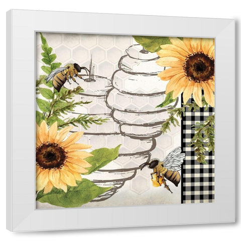 Bee Keeper 3 White Modern Wood Framed Art Print by Allen, Kimberly