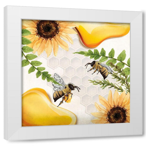 Bee Keeper 4 White Modern Wood Framed Art Print by Allen, Kimberly