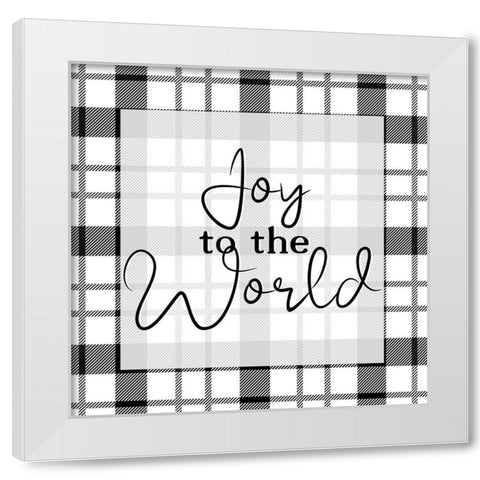 Joy to the World v2 White Modern Wood Framed Art Print by Allen, Kimberly