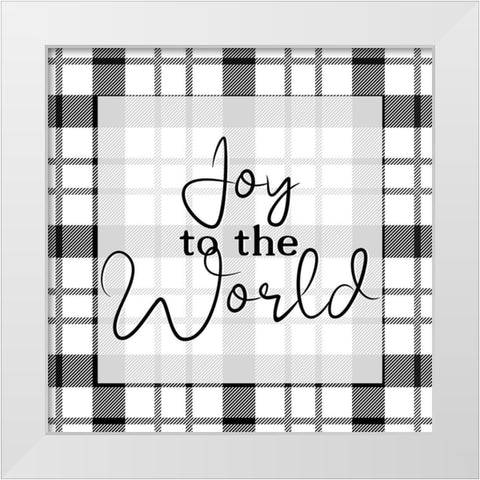 Joy to the World v2 White Modern Wood Framed Art Print by Allen, Kimberly