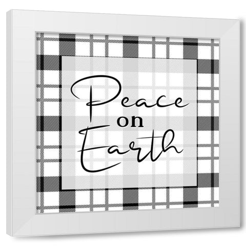 Peace on Earth v2 White Modern Wood Framed Art Print by Allen, Kimberly
