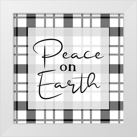 Peace on Earth v2 White Modern Wood Framed Art Print by Allen, Kimberly
