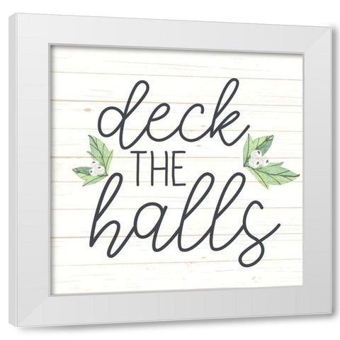 Deck the Halls White Modern Wood Framed Art Print by Allen, Kimberly