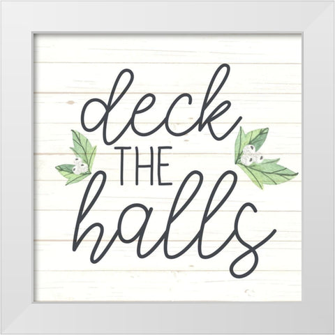 Deck the Halls White Modern Wood Framed Art Print by Allen, Kimberly