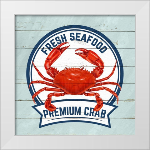 Fresh Crab White Modern Wood Framed Art Print by Allen, Kimberly