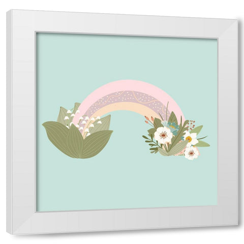 Rainbow Grow White Modern Wood Framed Art Print by Allen, Kimberly