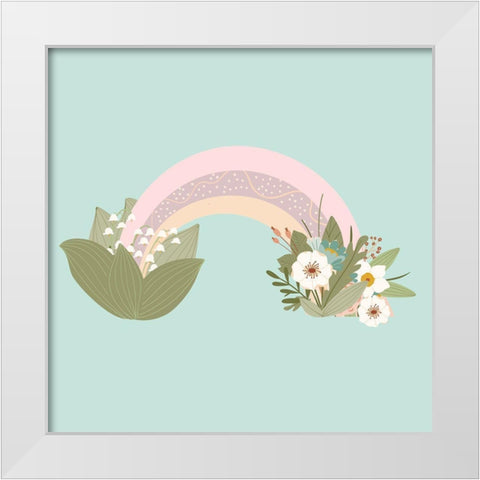 Rainbow Grow White Modern Wood Framed Art Print by Allen, Kimberly