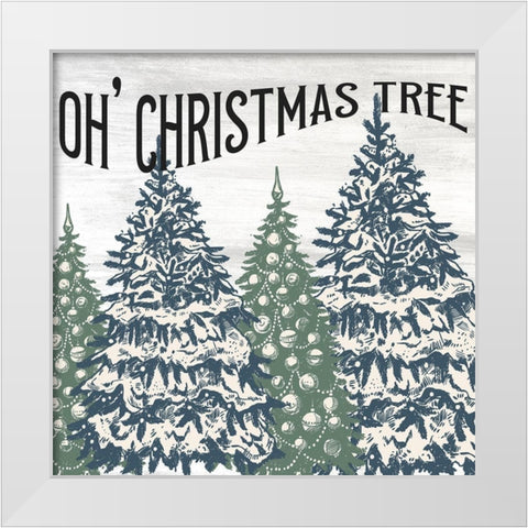 Oh Christmas Tree V2 White Modern Wood Framed Art Print by Allen, Kimberly