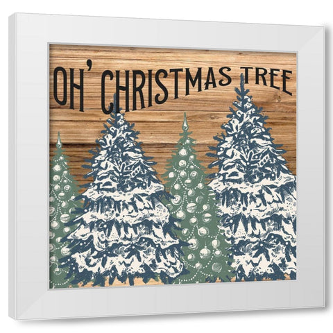 Oh Christmas Tree White Modern Wood Framed Art Print by Allen, Kimberly