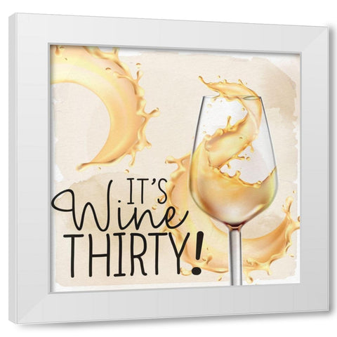 Wine Splash 2 White Modern Wood Framed Art Print by Allen, Kimberly