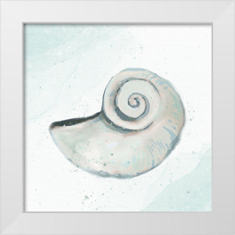 Seashore Shell 1 White Modern Wood Framed Art Print by Allen, Kimberly