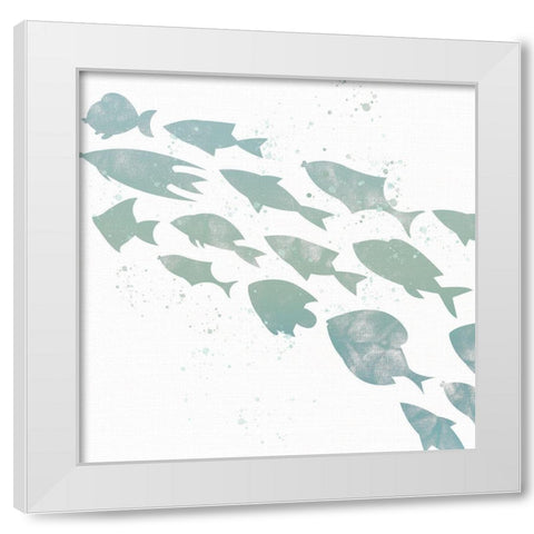 Swimming 2 White Modern Wood Framed Art Print by Allen, Kimberly