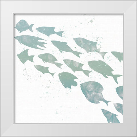 Swimming 2 White Modern Wood Framed Art Print by Allen, Kimberly