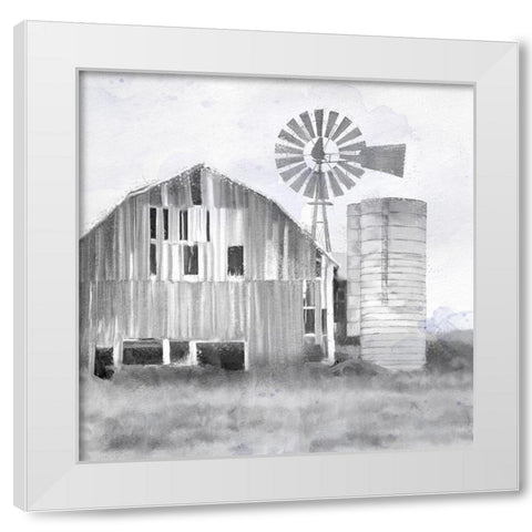 Grandfathers Barn White Modern Wood Framed Art Print by Allen, Kimberly