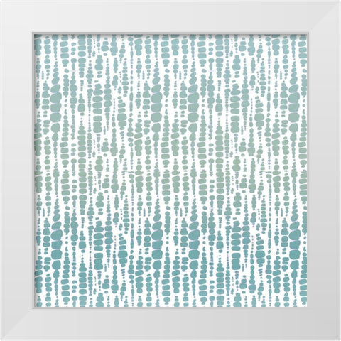 Watercolor Shibori White Modern Wood Framed Art Print by Allen, Kimberly