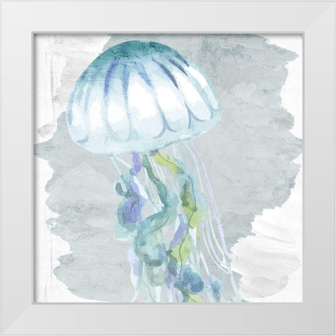 Sea Creatures 1 White Modern Wood Framed Art Print by Allen, Kimberly