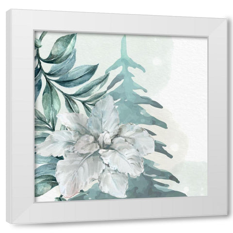 Poinsetta Tree 1 White Modern Wood Framed Art Print by Allen, Kimberly