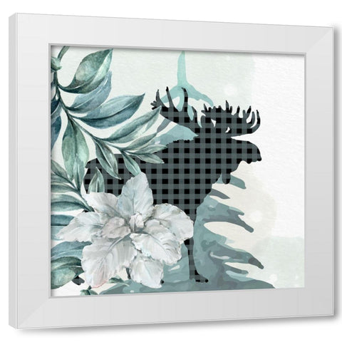 Poinsetta Tree 1 White Modern Wood Framed Art Print by Allen, Kimberly