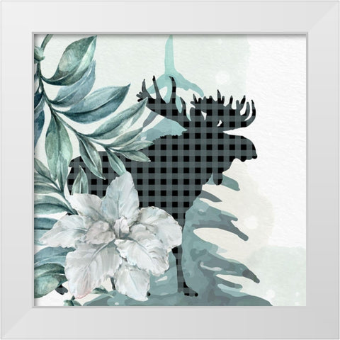 Poinsetta Tree 1 White Modern Wood Framed Art Print by Allen, Kimberly