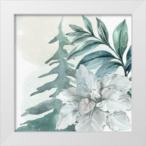 Poinsetta Tree 2 White Modern Wood Framed Art Print by Allen, Kimberly