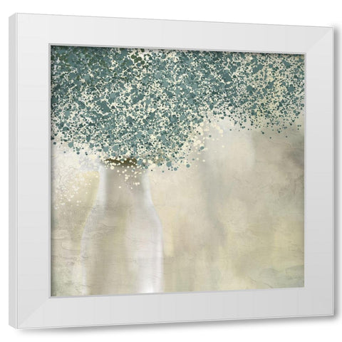 Spotted Flowers White Modern Wood Framed Art Print by Allen, Kimberly